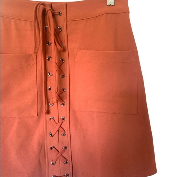 Lovers and Friends Burnt Orange A line Mini Skirt | Size S - Picture 2 of 6